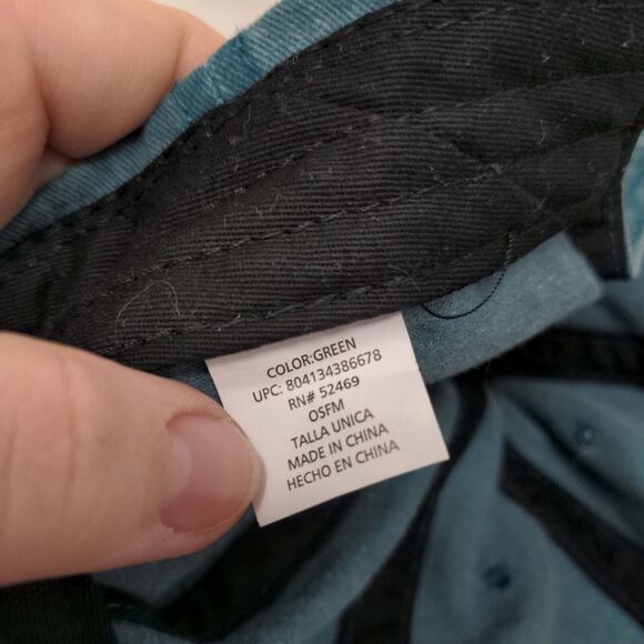 Unbranded Men's Slideback Hat Green Blue OSFM Embroidered You Had Me At Coffee - Picture 7 of 7